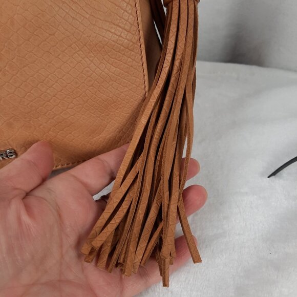 Michael Kors Camel Brown Textured Crossbody Bag - Picture 4 of 13